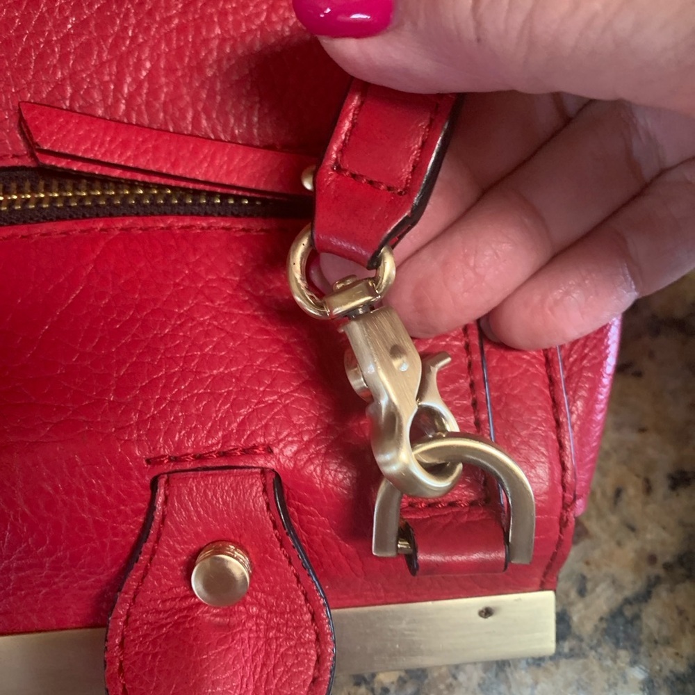 Botkier Red Leather Satchel Purse - Picture 5 of 11